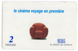 FRANCE CARTE UGC 2 PLACES Numérotée Dec 1996 - Kinokarten