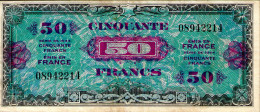 France,50 Francs,type Drapeau,P.117a,alphabet:08942214,see Scan - 1944 Drapeau/Francia