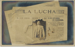 Real Photo Periodico " La Lucha " Advert Newspaper José Hernandez Guzman 10 De Marzo 1910 - Cuba