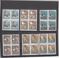 Yugoslavia Nº 1335 Al 1340 En Bloque De Cuatro - Unused Stamps