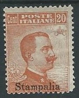 1921-22 EGEO STAMPALIA EFFIGIE 20 CENT MH * - G025 - Aegean (Stampalia)