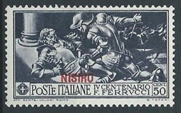 1930 EGEO NISIRO FERRUCCI 50 CENT MH * - G030 - Ägäis (Nisiro)