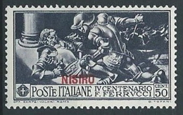 1930 EGEO NISIRO FERRUCCI 50 CENT MH * - G030 - Egée (Nisiro)