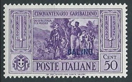 1932 EGEO CALINO GARIBALDI 50 CENT MH * - G033 - Ägäis (Calino)