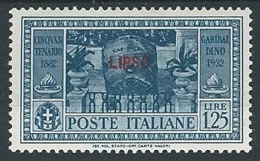 1932 EGEO LIPSO GARIBALDI 1,25 LIRE MH * - G036 - Egeo (Lipso)