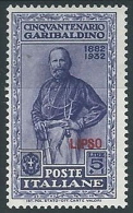 1932 EGEO LIPSO GARIBALDI 5 LIRE MH * - G037 - Egeo (Lipso)