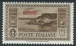 1932 EGEO NISIRO GARIBALDI 1,75 LIRE MH * - G037 - Egeo (Nisiro)