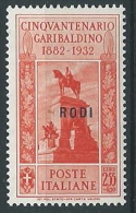 1932 EGEO RODI GARIBALDI 2,55 LIRE MNH ** - G039 - Egée (Rodi)