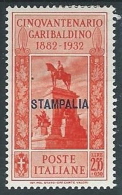 1932 EGEO STAMPALIA GARIBALDI 2,55 LIRE MH * - G042 - Egeo (Stampalia)