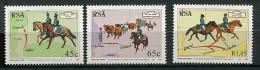 (cl 22 - P3)  Afrique Du Sud ** N° 825 - 826 - 828 -(ref. Michel Au Dos)  Le 1er Service Postal Au Cap. Chevaux - - Ungebraucht