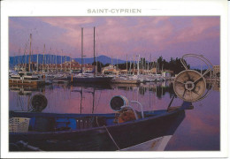 SAINT CYPRIEN (66 Pyr.Or) Lever De Jour Sur Le Port - Bateau De Poêche - Voilier (circulé 2000 Voir Détails 2scan) MW921 - Saint Cyprien