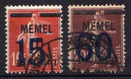 Memel 1921 Mi 34-35, Gestempelt [261214XI] - Memel (Klaïpeda) 1923