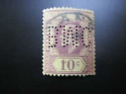 FIRMENLOCHUNG     ,  Perfin ,   2 Scans  , Selten - Straits Settlements