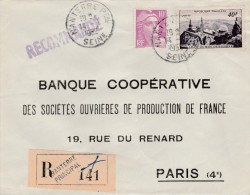 Dallay 828 Gandon Et 900 Pic Du Midi Sur Recommandée De Nanterre Ppal Pour Paris - 1921-1960: Modern Tijdperk