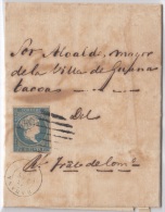 1857-H-120.* CUBA ESPAÑA SPAIN. ISABEL II. 1857. Ed.Ant.7. SOBRE ½ R. MARCA HABANA Y PARRILLA DE 7 LINEAS. 1861 - Voorfilatelie