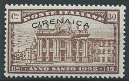 1925 CIRENAICA ANNO SANTO 30 CENT MNH ** - G067 - Cirenaica