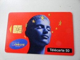 RARE : LOGO UGC BLEU CLAIR SUR UGC CINECITE 50U - Variëteiten