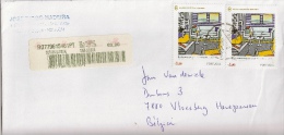 Portugal Cover With Roy Lichtenstein Stamps - Gebraucht