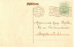 Entier Postal De L'occupation Réutilisé Comme Support - Fortune Cancels (1919)