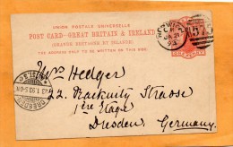 United Kingdom 1893 Card - Material Postal