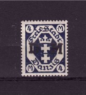 DANZIG 1922 Dienstmarken WITHOUT ROSETTE Michel Cat N° 29YF  MNH** Absolutely Perfect - Dienstmarken