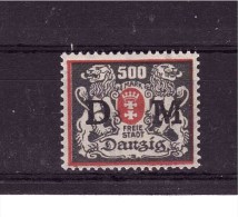 DANZIG 1922 Dienstmarken WITHOUT ROSETTE Michel Cat N° 39F  MNH** Absolutely Perfect - Officials