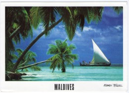 MALDIVES - ATOLL DHONI (MICHAEL FRIEDEL No.23/92) / THEMATIC STAMP-FLOWERS - Maldive