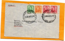 New Zealand 1949 Cover Mailed To USA - Brieven En Documenten