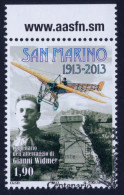 2013 SAN MARINO "CENTENARIO ATTERRAGGIO GIANNI WIDMER" SINGOLO ANNULLO PRIMO GIORNO - Used Stamps