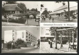 ZINNOWITZ Kr. Wolgast Ostseebad Erholungsheim ROTER OKTOBER IG Wismut Bootshafen Achterwasser Greifswald Usedom - Zinnowitz