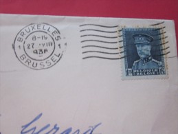 27 Août 1936 Bruxelles Brussell Belgique Belgie Lettre Letter Cover  -> Bern Berne  Suisse - Oblitérations à Barres: Distributions