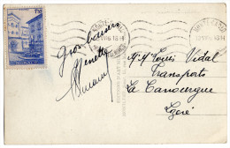 Timbre Non Oblitéré De Monaco - Sur Carte Postale Circulé En 1946 Vers La Canourgue Depuis Monaco - Lettres & Documents