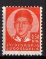 1935  300-14  JUGOSLAVIJA JUGOSLAWIEN Koenig Petar Ii  -- PAPER NORMAL NEVER HINGED - Unused Stamps