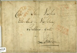 HANDGESCHREVEN Uit 1844 Van De Heer VISSER Te HEEG Aan Zijn Zoon Te LONDON (9278) - Lettres & Documents