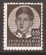 1935  300-14  JUGOSLAVIJA JUGOSLAWIEN Koenig Petar Ii  -- PAPIER   DICK  MNH - Unused Stamps