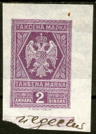 Yugoslavia Revenue Stationery,cca.1935,cut Squer Of  "PRIZNANICA"  -2 Dinara ,   " D. Vagner ",used,as Scan - Service
