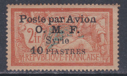 Syrie P. A. N° 13 X  Timbres De 1900 / 06 Surchargés : 10 Pi Sur 2 F. Orange Et Vert Trace De Charnière SinonTB - Aéreo