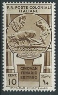 1933 EMISSIONI GENERALI CINQUANTENARIO ERITREO 10 CENT MH * - G090 - Emissions Générales