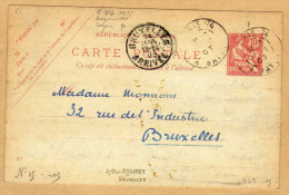 Carte Entier Postal à Bruxelles - Sonstige & Ohne Zuordnung