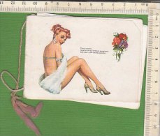 PO9139C# CALENDARIETTO BARBIERE 1957 PIN UP - PINUP - FIORI - Small : 1941-60