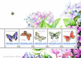 Nederland  2014  Vlinders 2   Schmetterlinge Papillon Butterflies   Velletje /sheetlet  Postfris/mnh/neuf - Nuevos
