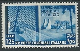 1934 EMISSIONI GENERALI MONDIALI DI CALCIO 1,25 LIRE MH * - G093 - Amtliche Ausgaben