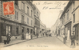 95-  Val D'Oise -  Deuil _  Rue De L'église En1916 (annimée ) - Deuil La Barre