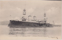 Cpa,bateau De Combat Marine,le Jauréguiberry,cuirassé à Tourelles,pour Les Connaisseurs - Guerra