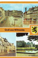 CP - PHOTO - GRUSS AUS MITTWEIDA - MULTIVUES - MARKT - FRIEDENSBRUNNEN AUF DEM MARKT - ROCHLITZER STRASSE MIT RATHAUS - - Mittweida