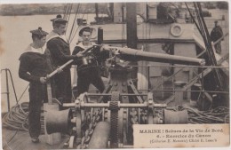 Cpa,marine,métier,scène De Vie De Bord,exercice Du Canon,marins En Uniformes,concentrés - Autres & Non Classés