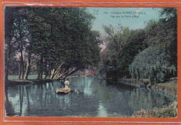 Carte Postale 28. Anet  Le Chateau  Canotage Sur La Pièce D'eau  Trés Beau Plan - Anet