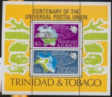 Trinidad Tobago 1974 UPU Centenary Perf Sheet MNH U.105 - Trinidad & Tobago (1962-...)