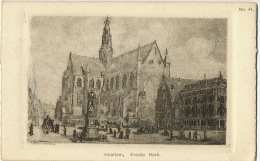 Haarlem Groote Kerk  No 41  Artist Signed P. Mallhes  Edit W. De Haan Utrecht - Haarlem