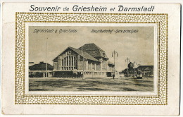 Souvenir De Griesheim Et Darmstadt Haupbahnhof Gare Centrale No Leaflet Inside Missing - Griesheim